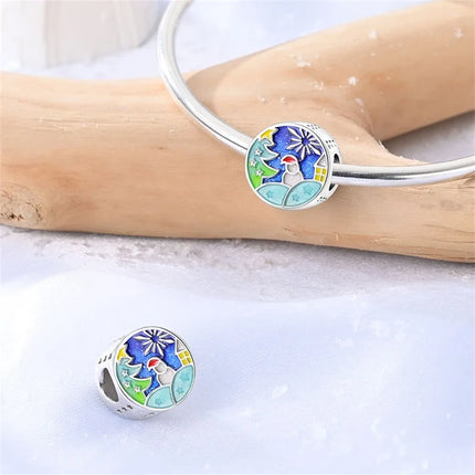 Original 925 Sterling Silver Charms Beads Cute Mushroom Unicorn Love Wings Pearl Charm for Bracelet Pendant Woman Girl Jewelry