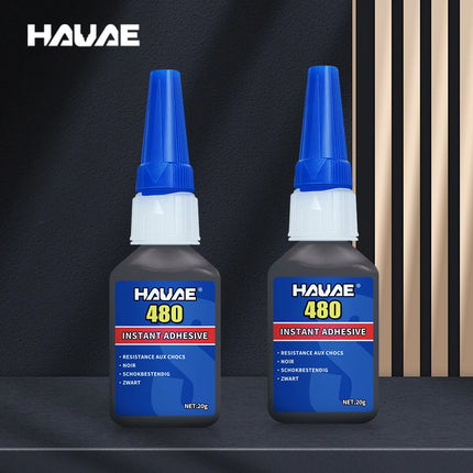 480 Quick drying glue Black Super adhesive rubber Toughened anti-vibration anti-impact adhesive metal rubber 20g 500g