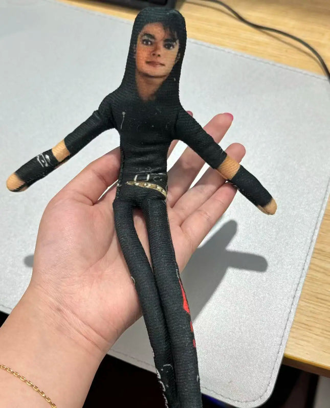 New Style Michael Jackson Cosplay Prop Doll Plush Stuffed Figure Dolls Room Decoration Abstract Joint Mobility Props Gift