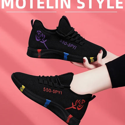 Tenis Feminino 2024 Women Vulcanized Shoes Air Mesh Light Soft Sneakers Female Flats Platform Lace Up Casual Shoes Basket Femme