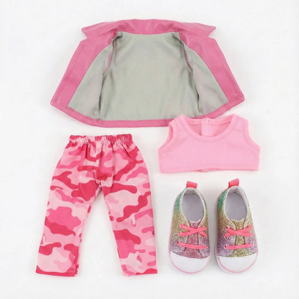 18-inch American Girl and 43cm new reborn doll accessories leather vest, perfect baby gift for our generation