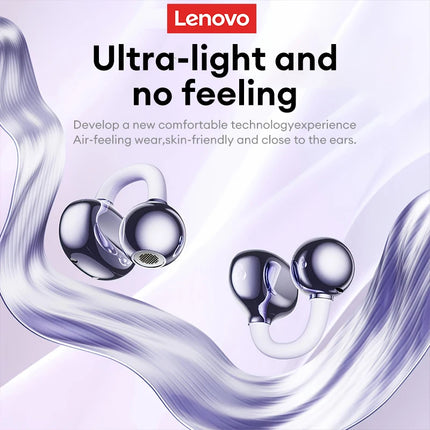 Choice Lenovo LE302 Ear Clip Earbuds with Accessories Wireless Bluetooth 6.0 Sports Music OWS Business Earphones for Girls Gifts