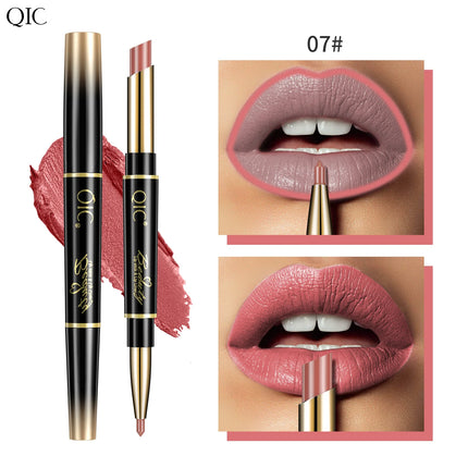 Matte 14-colors Lip Liner Pencil Bevel Design Nib Lip Contour Lipstick Nude Brown Lipstick Pencil Natural Lasting Lipliner Makeu
