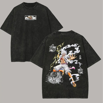 Unisex Printed Short Sleeved T-shirt, Distressed Washed Cotton Short Top, 2026 Summer Millennium Street Style Loose Casual Unise