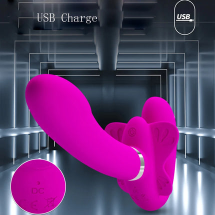 Strapless Strap-on Double-heads Vibrators Dildo for Women Vibrating Penis Lesbian Erotic Toys for Adult Sex Toys for Couples 18