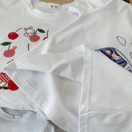 Baby Short Sleeve T-Shirt Infant Girls Boys Tees 2025 Summer New Breathable Fresh Comfortable And Stylish Printed Top Costume