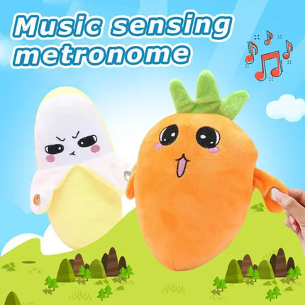 Cartoon Fruit Sensory Rhythm Piano Doll Toy, Baby Interactive Fruit Doll, Musical Plaything for Kids, Fun Educational Gift
