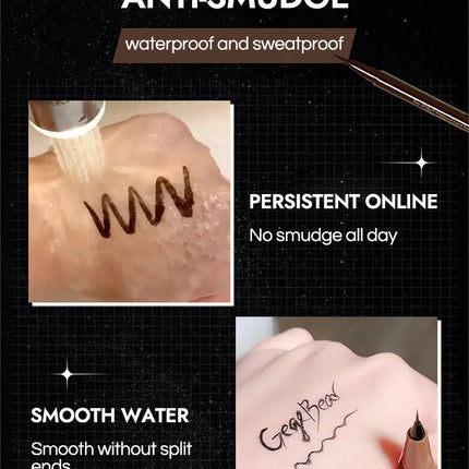 GEGE BEAR Precision Tip Fast Driving Quick Draw Liquid Eyeliner Pen Daily Use Waterproof Smudge Proof Long Last Eyeliner Pencil