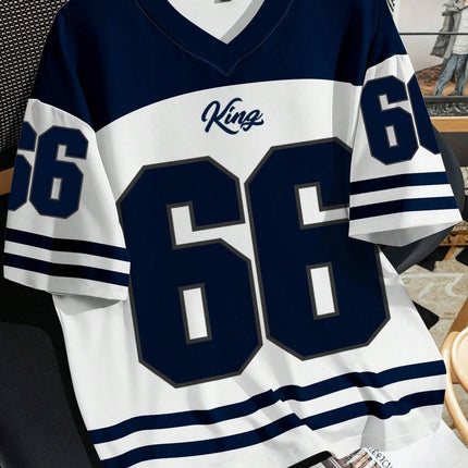2025 V-neck jersey T-shirt short sleeved retro sports style men's sports V-neck T-shirt quick drying comfortable breathable
