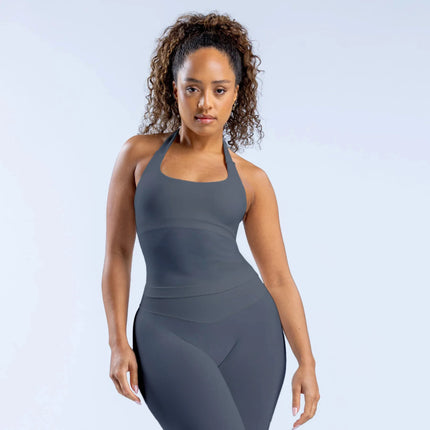 European and American Tight Seamless Yoga Backless Hanging Neck Sports Vest Shaping Vest Comfortable Breathable Beautiful Vest