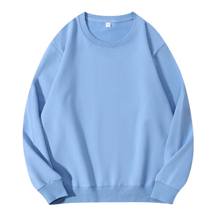 Autumn O-Neck Cotton Women's Sweatshirt Hoodies Basic Loose Casual Women Pullover Solid Sweatshirt Ladies Tops Factory Wholesale
