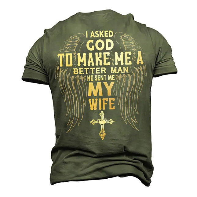 Men's Unisex T shirt Tee Graphic Letter Templar Cross Crew Neck Black Army Green Navy Blue 3D Print Outdoor Street Short Sleeve