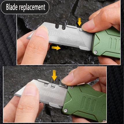 New SK5 High-intensity Aviation Aluminum Cutting Knife Outdoor Camping Portable EDC Tool with 10pcs Replaceable Blades