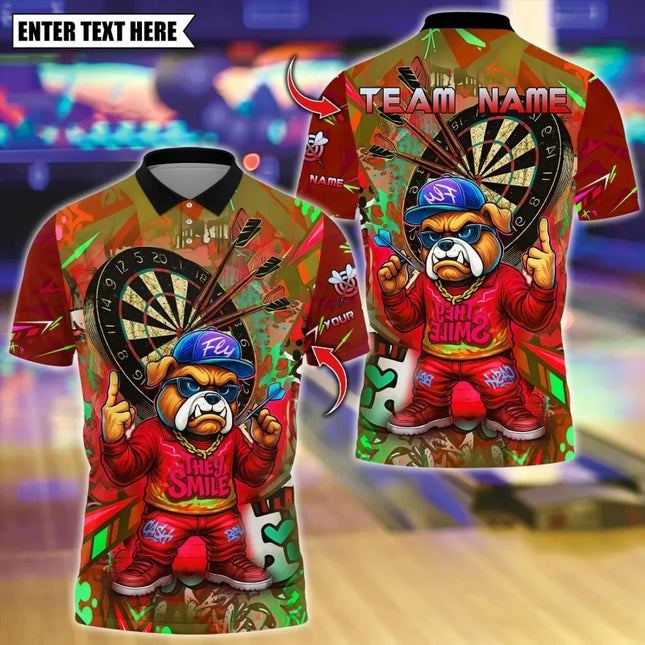3D Printed Tiger King Dog Polo Shirt For Men Customized Darts Pattern Tees Summer Loose Sport Short Sleeve Tops Lapel T-Shirts