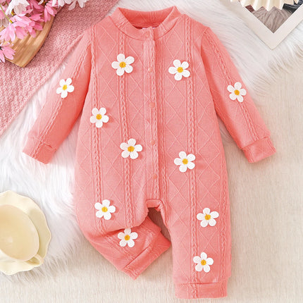 【Baby Boys' Autumn & Winter Cartoon Romper Set】Light Coffee Fleece-lined Onesie with Bear Embroidery + Matching Earflap Hat Two-