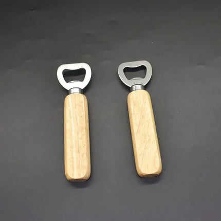 1-40PCS Wooden Handle Beer Bottle OpenerWooden Beer Bottle OpenerSolid Wood Beer Bottle OpenerStainless Steel Beer Bottle Opener