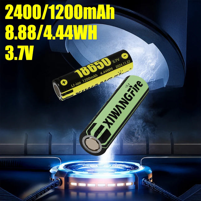 100% New Original 3.7V 18650 Rechargeable Battery 2400mAh 18650 Lithium Rechargeable Battery for Speakers Radios Headlights Toys