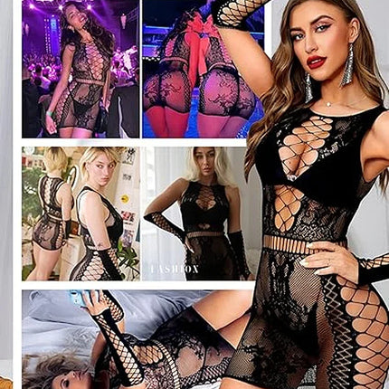 New Mini Dress Fashionable And Sexy Strapless Backless Printed Bag With Hip Slit Fishnet Lingerie Dress For Beach Women Clubwear