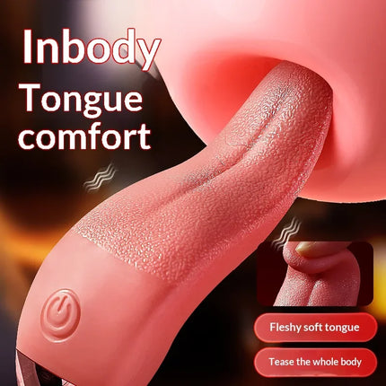 Tongue Vibrator Adult Sex Toys for Women - 10 Tongue Licking Vibrator Sex Toy Anal Clit Nipple Vibrators Female Couples Sex Toys