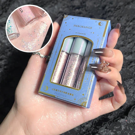 Glitter Highlighter Liquid Eye Shadow Eyeliner Durable Waterproof Gold Shimmer And Shine Eye Silkworm Pencil Makeup Beauty Tool