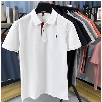 Luxury brand, 100% cotton, short sleeve polo shirt, new summer trend, Paul pony embroidery, T-shirt, business, golf, casual men's wear