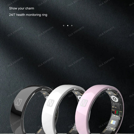 Smart Ring NFC Ring Health Fitness Tracker Ceramic Health Ring 2025 Sleep Tracking Heart Rate Blood Pressure with Charging Case