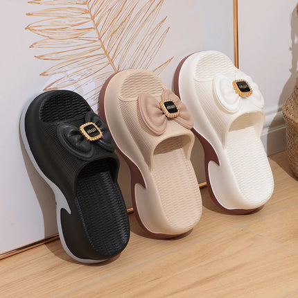 Eyriphy Size: 35-36 to 39-40 Women's Slippers Women High Heels Summer New Fashion Thick-soled Slippers Soft High-value Versatile