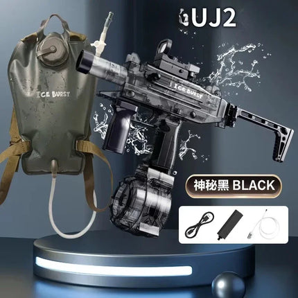 Electric Water Gun Toy with LED Sight Automatic UJ1 Rapid Fire Water Pistol Spray Blaster Pool Outdoor Toys for Boys Adult Gifts