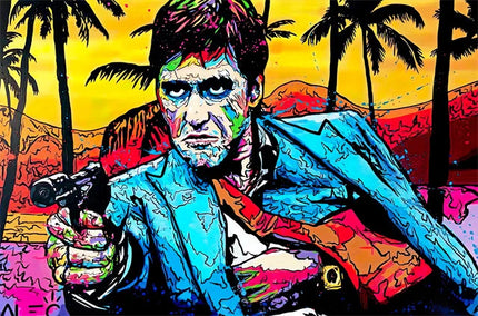 Scarface Godfather Characters Poster Classic Gangster Movie Canvas Painting Abstract Wall Art Picture for Living Room Home Decor