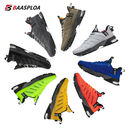 Baasploa Men Running Shoes Lightweight Breathable Jogging Sport Shoes Male Lace-up Fashion Comfort Casual Sneakers Non-slip