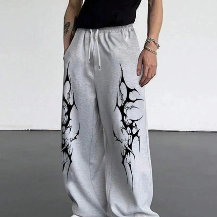 Summer Fashion New Gothic Tattoo Men's Casual Sports Casual Straight Leg Pants for Four Seasons New Street Wear Men's Pants