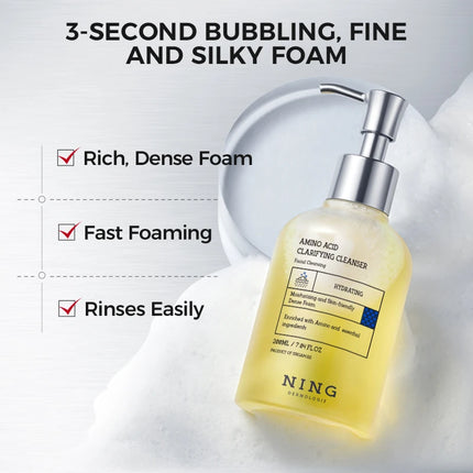 Amino Acid Korean Facial Cleanser with Salicylic Acid – Deep Cleansing, Oil Balance, Help with Pore Tighten, Acne & Blackheads