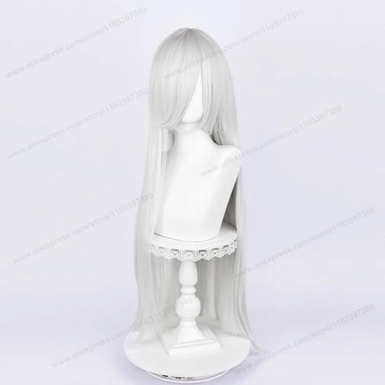 Anime 100Cm Long Staight Cosplay Synthetic Wig Black White Red Pink Brown Gold Blue Women Heat Resistant Hair High Quality Wigs
