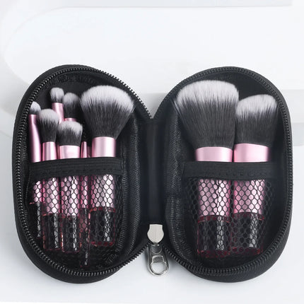 10pcs Mini Makeup Brush Set Powder Eyeshadow Foundation Blush Blender Concealer Beauty Makeup Tools Brush Professional Supplies