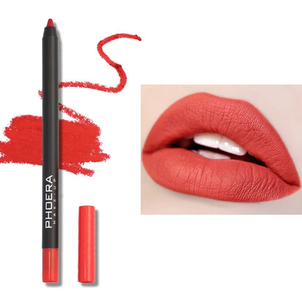 Long Lasting Lip Liner Colorful Matte Lip Liner Pencil Contour Tint Lipstick Tattoo Non-stick Cup Moisturizing Makeup Cosmetic