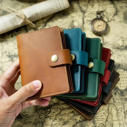 Vintage Leather Journals Cover Handmade Pocket Notebook Diary with Pen Holder Writing Notepad for Office School & Travel Journal