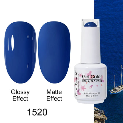 Clou Beaute 15ml HEMA TPO FREE Color Gel Nail Polish Nude Pink Red Green Collection Nail Gel Polish Glitter Soak Off UV LED Gel