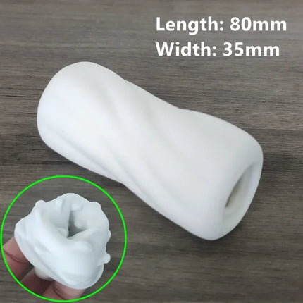 Male Masturbator Cup Manual Silicone Portable Sucking Airplane Cup Soft Vagina Blowjob Pocket Pussy Masturbation Sex Toy For Men