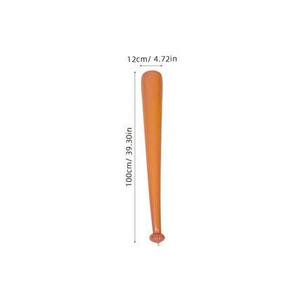 Inflatable Baseball Bat PVC Wood Grain Realistic Design Soft Lightweight Outdoor Pool Party Carnival Sports Supplies