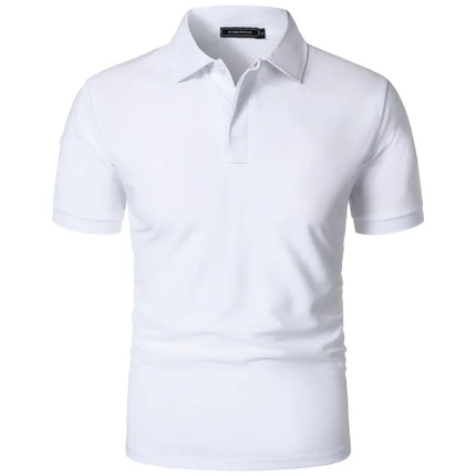 Summer Mens Short Sleeve Polo Shirt Sports Tennis T-Shirt Moisture-Wicking Shirts Breathable Button Streetwear Oversized T Shirt