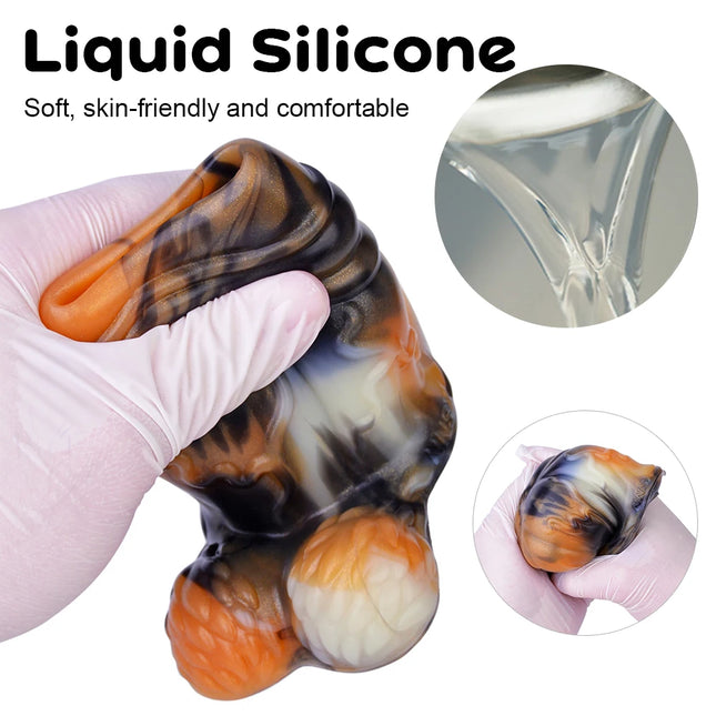 NNSX Hollow Anal Plug with Testicles Butt Plug Vaginal Anal Speculum Fisting BDSM Flirting Sex Toys For Woman Men Couples