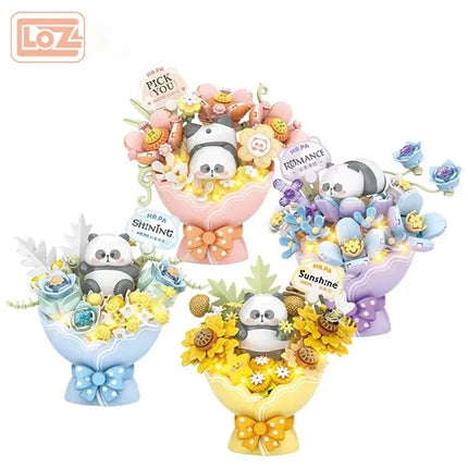 LOZ-7304 Sunflower Flower Immortal Flower Building Block Flower plant series educational model girl building block flower toy