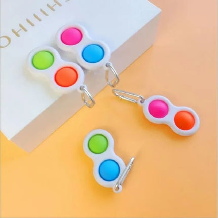 Finger Bubble Music Keychain 2 Pcs  Decompression Fashion Toy Pressable Exercise Board Decompression Key Pendant Birthday Gift ﻿