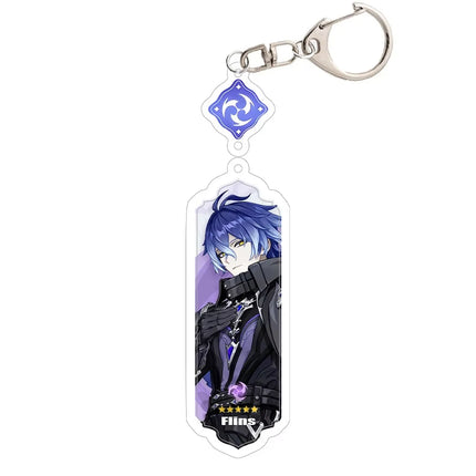Anime Keychain Linnea Flins Durin Mualani Furina Arlecchin Key Chain Accessories Genshin Impact Cute Bag Pendant Key Ring Gift