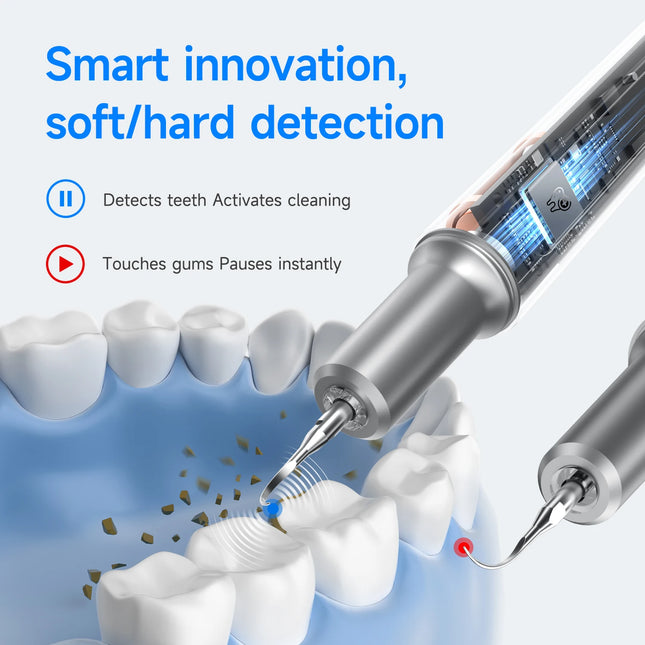 CURVY MOON T10 Electric Ultrasonic Calculus Scaler Tartar Eliminator Tooth Whitening Cleaning 5 Modes with UV LED Oral Care Tools
