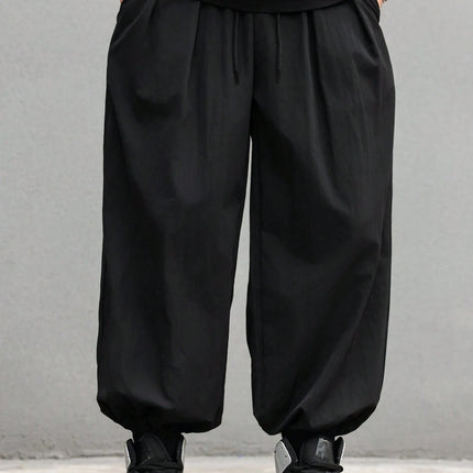 plus Size Men's Casual Trendy Long Pants Loose Fit for Daily Outings And Outdoor Sports
