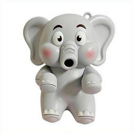 Cute Dinosaur Elephant Shaped USB Mini Fan Adjustable Speed Strong Airflow Hanging Cooling Fan With Food Clip Tableware Holder