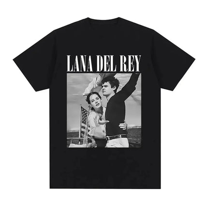 Singer Lana Del Rey Print T Shirt Women Fashion Hip Hop men's tshirts Streetwear Harajuku Short Sleeve T-Shirt Unisex summer tee