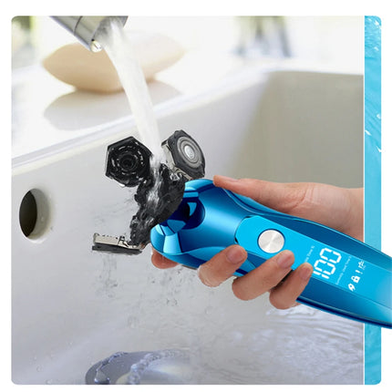 ZOZEN Electric Shaver Rotary Shaver Electric Razor Beard Trimmer Rechargeable Shaving Machine for Men Wet-Dry Use Waterproof