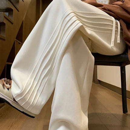 Summer Loose Casual Men's Sweatpants  New American Retro Ey Wide Leg Pants Teenage Drape Sports Long Trousers